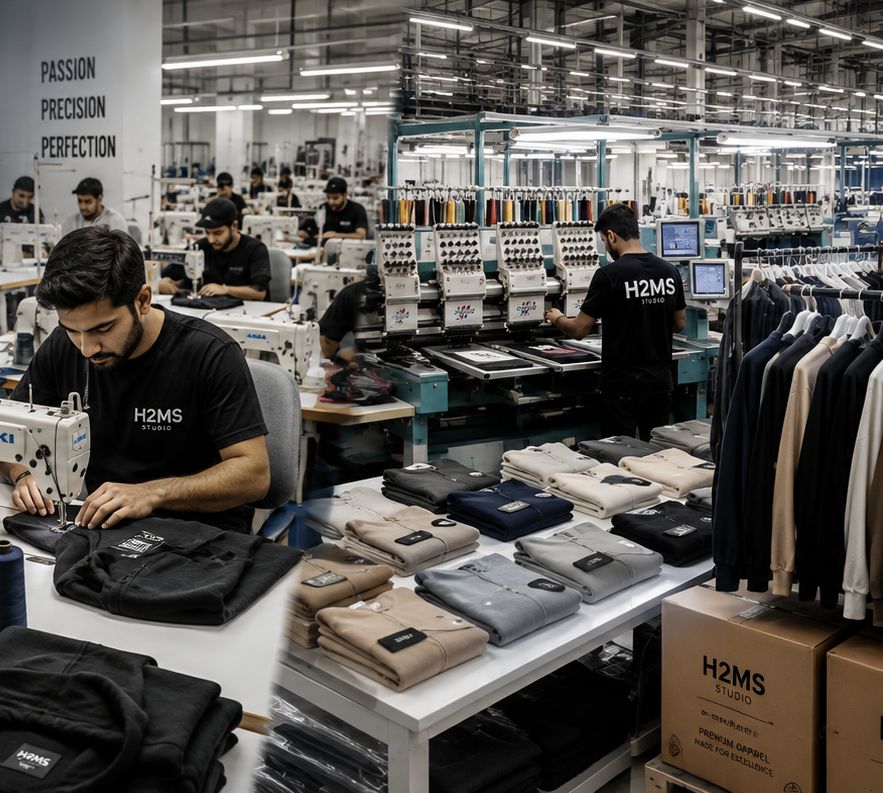H2MS team members at work on the production floor