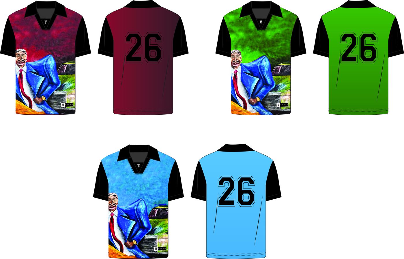 Printed football jerseys
