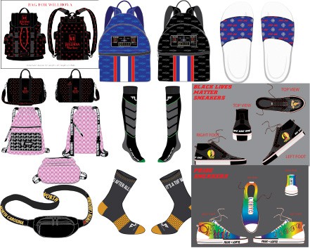 Bags, Socks & Sneakers Designs Portfolio